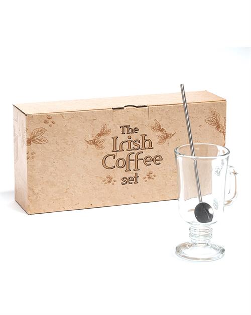 The Irish Coffee Set - 4 st. glas utan logga och 4 st. metallstrån