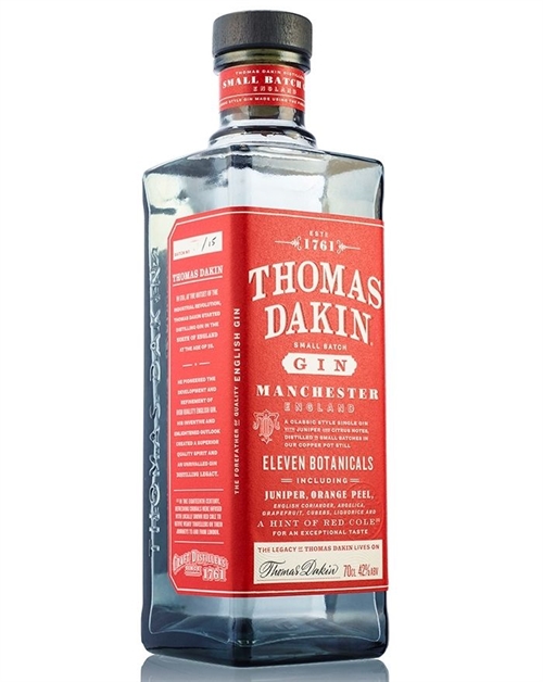 Thomas Dakin Small Batch Gin Manchester från England innehåller 42 procent alkohol