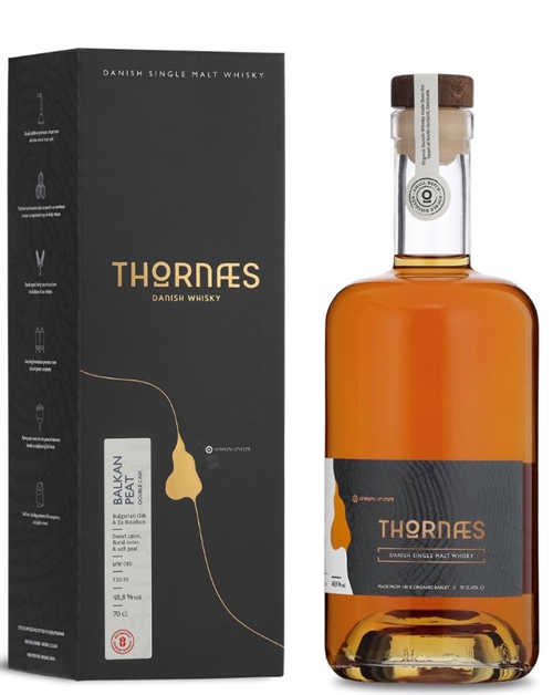 Thornæs Balkan Peat Ekologisk Single Malt Dansk Whisky 70 cl 48,8%