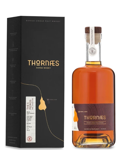 Thornæs Whisky The 5 Pedros Fat 066 Ekologisk Single Malt Dansk Whisky 70 cl 50%