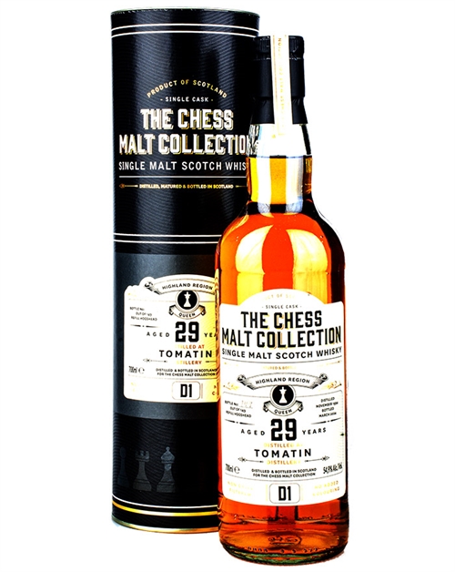 Tomatin 29 år The Chess Malt Collection D1 Single Highland Malt Whisky 70 cl 54,9%