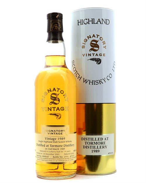 Tormore 1989/2003 Signature Vintage 14 år Single Highland Malt Scotch Whisky 43%