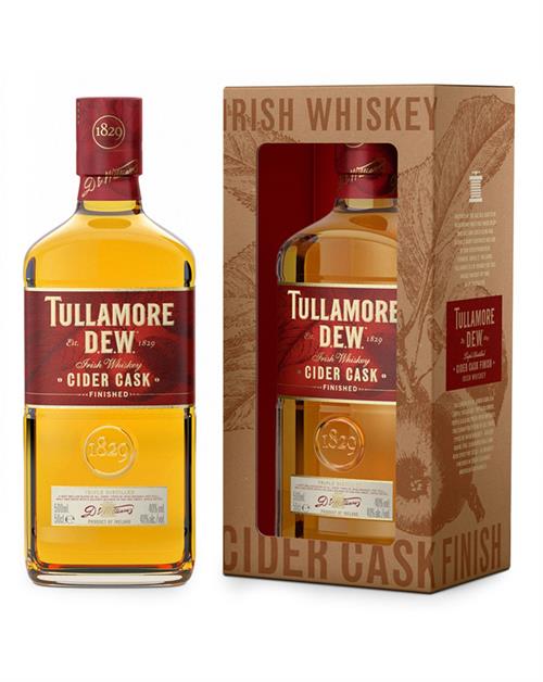 Tullamore Dew Cider Cask Finish Irish Whisky innehåller 50 centiliter med 40 procent alkohol