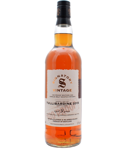 Tullibardine 2015/2025 Signatory Vintage 9 år 100 Proof Edition #44 Single Malt Scotch Whisky 57,1%