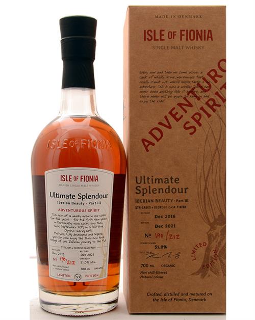 Ultimate Splendor Adventurous Spirit Nyborg Distillery Ekologisk Single Malt Dansk Whisky 51%