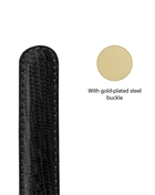 Underberg damrem i svart med guldpläterat stålspänne för Collect Watch