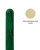 Underberg Damarmband i grönt med guldpläterat stålspänne för Collect Watch