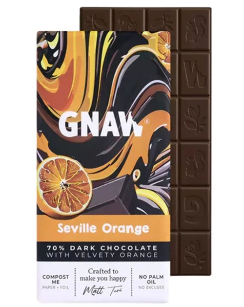 Gnaw Choklad Dark Chocolate Seville Orange 80g