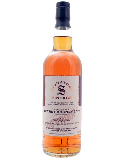 Secret Orkney 2010/2024 Signatory Vintage 14 år 100 Proof Edition #23 Single Malt Scotch Whisky 70 cl 57,1%