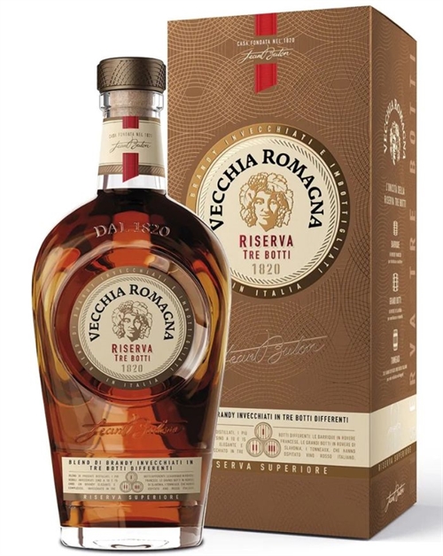 Vecchia Romagna Riserva Tre Botti Italiensk Brandy 70 cl 40,8%