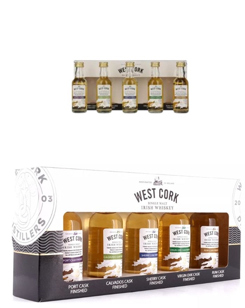 West Cork Miniature Whisky Set 5 x 5 cl – Single Malt Irish Whiskey 43%
