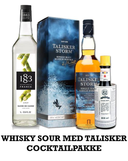 Whiskey Sour med Talisker Storm Cocktailpaket