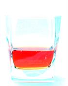 Fyrkantig whiskyglas med tjock bas - Johnnie Walker logotyp