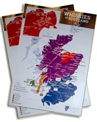 Karta över Skottland / Affisch 70x100 cm 