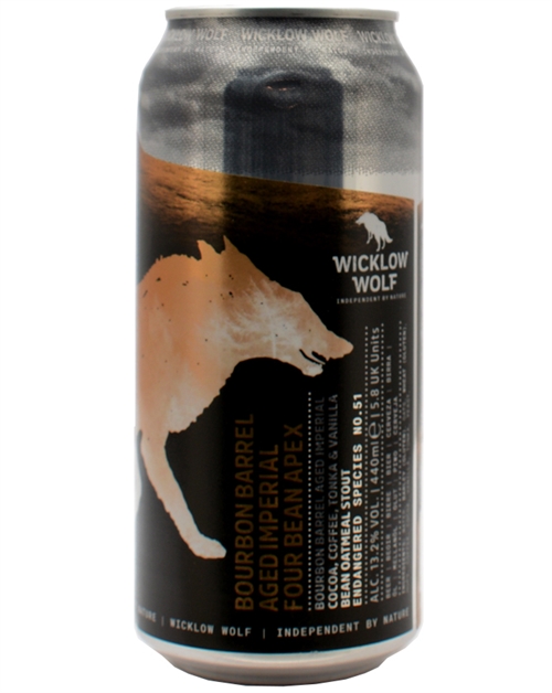 Wicklow Wolf Bourbon Barrel Aged Imperial Four Bean Apex Specialöl 440 ml 13,2%