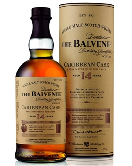 Balvenie Caribbean Cask 14 år Rum Fade Single Speyside Malt Whisky 43%