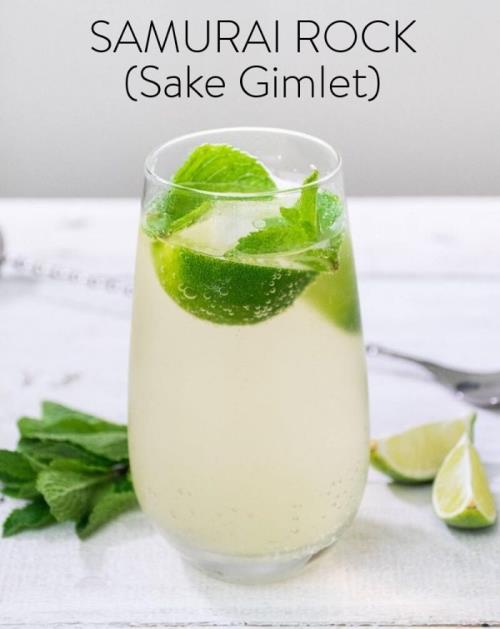 Samurai Rock ( Sake Gimlet)