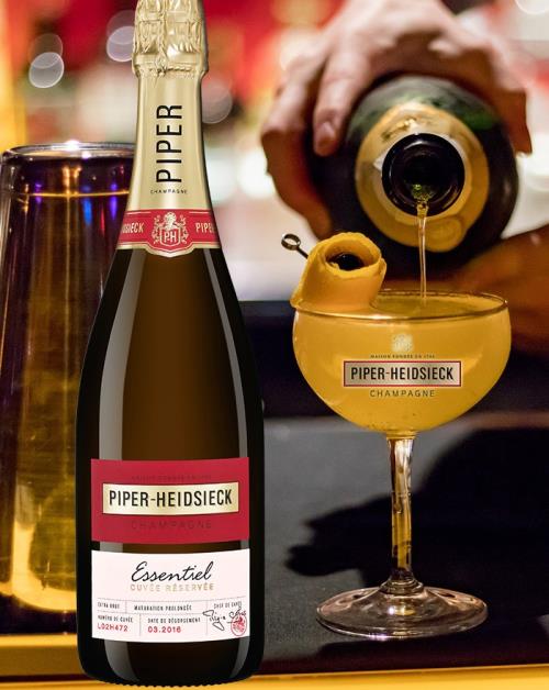 Den exklusiva versionen av den franska 75-cocktailen med Piper-Heidsieck Champagne