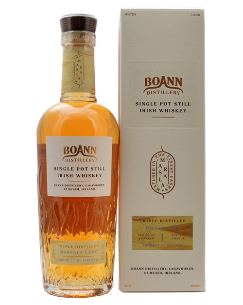 Boann Distillery Triple Distilled Single Pot Still Marsala Cask Irsk Whiskey