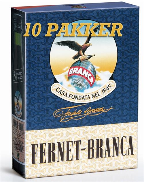 Fernet-Branca Miniature ERBJUDANDE 10 förpackningar Italien Likör 3x2 cl 39%