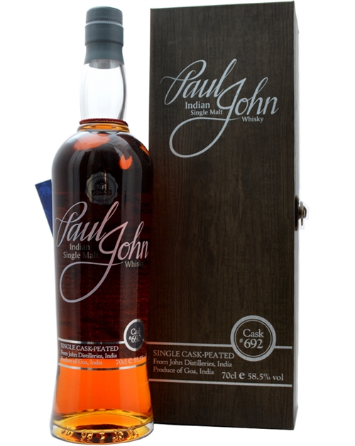 Paul John Peated Single Cask 692 Indian Single Malt Whisky Indien 58,5%