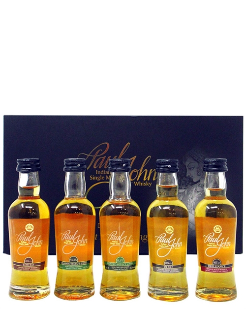 Paul John Miniature Gavesæt Indian Single Malt Whisky 5x5 cl 46-55,5%