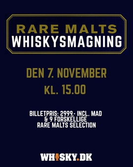 Rare Malts Selection Whiskytasting lördagen den 7 november 2026 hos Whiskydk