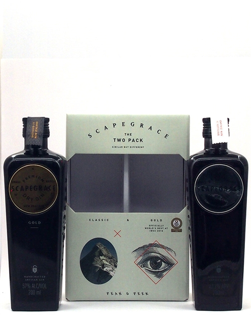 Scapegrace presentset Twinpack Premium Dry Gin 2x20 cl 42,2-57%