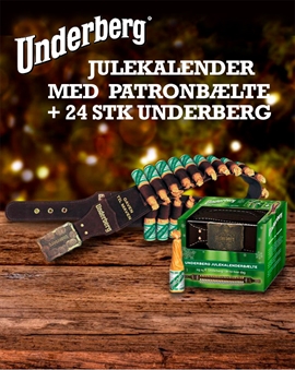 Underberg Miniatyr julkalender + läderbälte Bitter 24x2 cl 44%