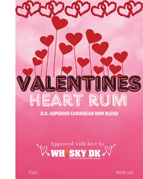 Valentine\'s Heart Rom Edition nr. 5 Cask Strength Edition XO Superior Spirit Drink Rom 60%
