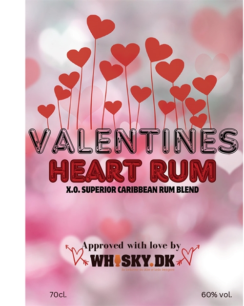 Valentine\'s Heart Rom Edition nr. 7 Cask Strength Edition XO Superior Spirit Drink Rom 60%